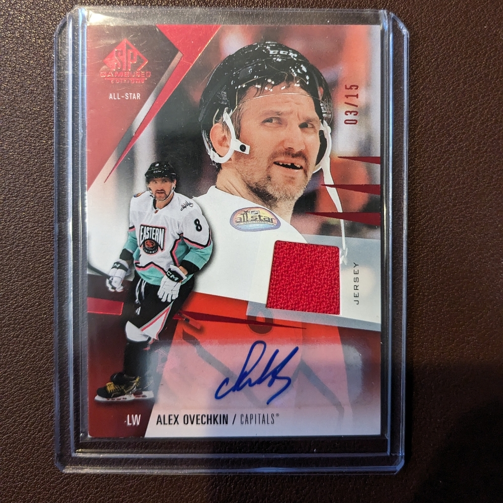 UPPER deck Alex Ovechkin Jersey Patch Autograph card